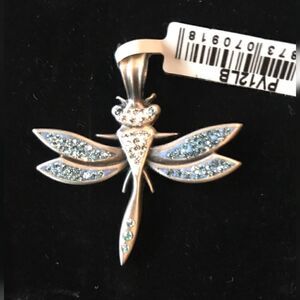 BICO AUSTRALIA NWT Crystal  Silver/Blue Dragonfly Pendant